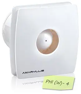 AMARYLLIS Bathroom Exhaust Fan Phi(W)-4, 4 Inches, White/Ivory