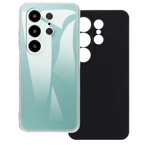 UOGNADGD 2�� TPU�P�[�X Blackview Wave 10 �Ƃ̌݊������� �X�}�z�J�o�[ - �ϏՌ��t���L�V�u���ی�A�N�Z�T���[ �����J�b�g���H (�N���A+�u���b�N)
