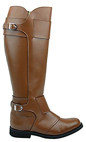 Mens Man Desire Fashion Stylish Motorcycle Riding Leather Tall Knee High Boots Color Tan3