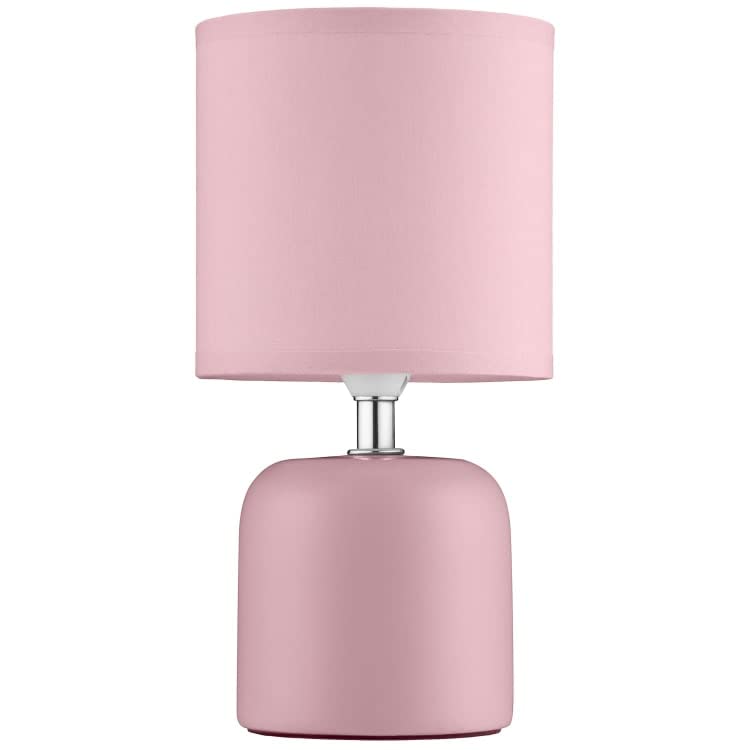 Small Ceramic Table Lamp - Bedside, Living Room, Office - Modern Pink Lamp, Hx23cm