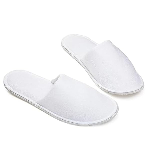 Disposable Closed Toe Slippers for Hotel, Spa, Salon, Guest Room & Resort | Soft Non Woven Indoor House Slippers | Lightweight Breathable Unisex Hospitality Footwear-image-12