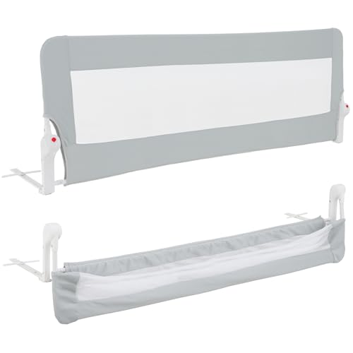Almar Baby Barrera de Cama Plegable 180cm para Niños – Barandilla de Seguridad con Malla Transpirable, Fácil Instalación, Protección Anticaídas para Camas Infantiles y Juveniles