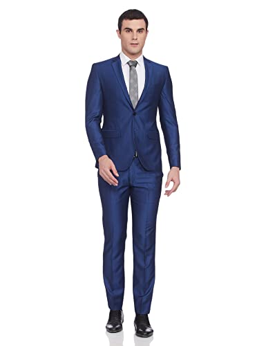 Image of Park Avenue Rayon Blend Men's Full Sleeve NEO FIT Medium Blue Formal Suit
