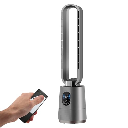 Ventilador Sin Aspas Con ángulo De Suministro De Aire De 120°, 3 Modos Y 3 Velocidades Ajustables, Temporizador De 12 Horas, Ideal Para Oficina, Sala De Estar Y Dormitorio