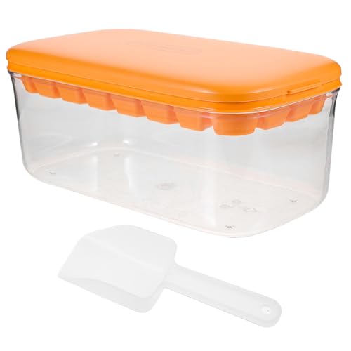 Ipetboom Molde de Cubitos de Hielo de Silicona con Base Flexible Bandeja para Cubitos de Verano Reutilizable y Segura para Bebidas Frías y Cócteles Incluye Espátula Envase con