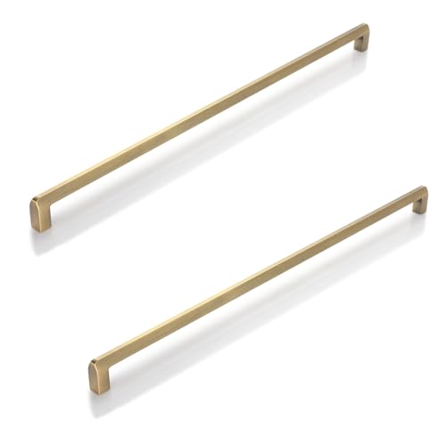 Image of LAPO 36 Inch Stainless Steel Handles for Home, Designed for Cupboard and Office Furniture, Balanced Pull Grip, Rust Resistant Surface, Hole to Hole Size 90 cm, Quick Fit (900mm, Antique, Pack of 6)