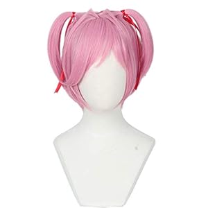 Linfairy Peluca de disfraz de Halloween para mujer peluca de disfraz de cosplay peluca rosa