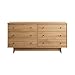 Prepac Finnley 6-Drawer Dresser in Natural Oak, Dresser for Bedroom, Extra-Wide Chest of Drawers with Storage, Modern Clothing Organizer for Home, Bedroom, Living Room, 16
