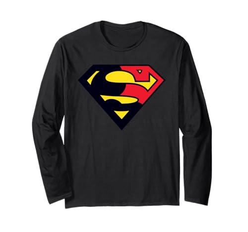 Superman Shield 1993 Maglia a Manica rosso nero