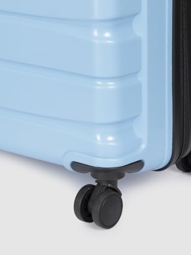 Image of Teakwood 65 CM Unisex Trolley Bag for Travel, Hard Cabin Trolley Large Travel Suitcase Bag, Lock System 360 Degree 8 Rotating Wheels (65 CM, Powder Blue)