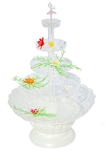 Crafts Central 18 Inch Lighted Clear Plastic Water Fountain for Weddings or Cake Centerpiece