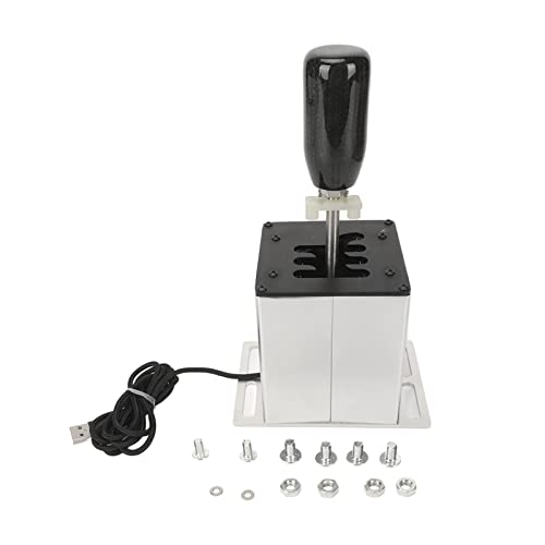 lvifloae Simulador USB Profesional Profesional 6+R Cambiadora de engranajes compatible con G29 G27 G25 G920 T300RS GT VOLING DE DIRECCIÓN PAR