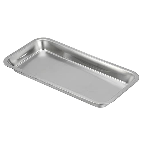 Tool parts Stainless Steel Tray - 22.5x12cm Thickened Rectangular Flat Type Lab Tool