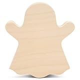 Chunky Ghost Wooden Cutout 4 x 3-1/2-inch, Pack of 3 Craft Ghosts, Halloween Wood Cutouts for Fall Decor Tiered Tray, by Woodpeckers