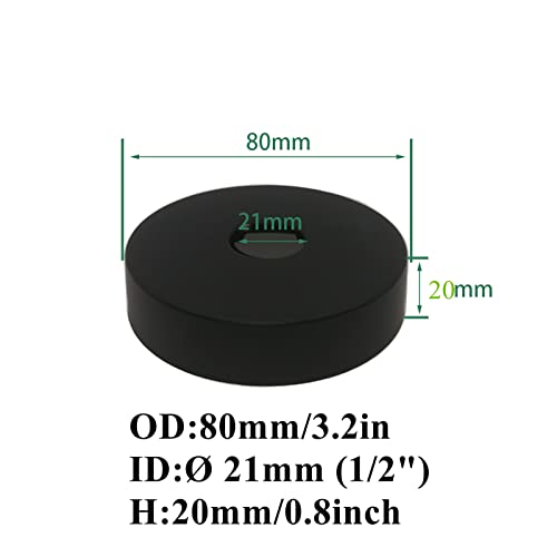 2 pieces diameter 21 mm (1/2 inch) cover rosette stainless steel, rosette tap, thread osette, black, pipe cover - Image 2