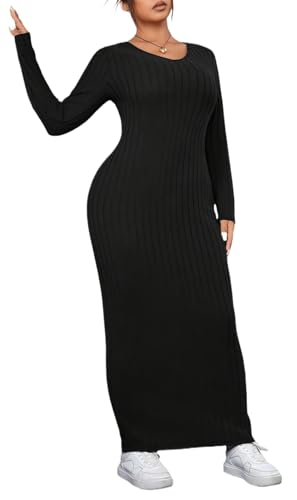 Women's Long Sleeve Maxi Dress Solid Color V Neck Elegant Bodycon 2025 Fall Winter Dresses Evening Party2