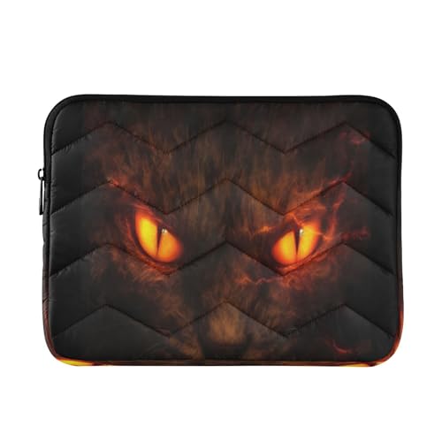 Funda para laptop de 13-14 pulgadas con diseño de ojos de gato miniatura 1