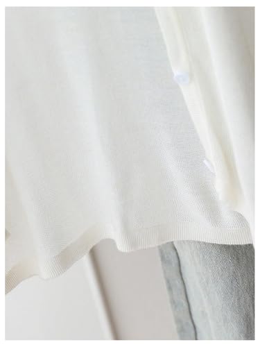 SHENHE Girl's Cardigan Sweater Lightweight Button Down Long Sleeve V Neck Knit Cardigan4