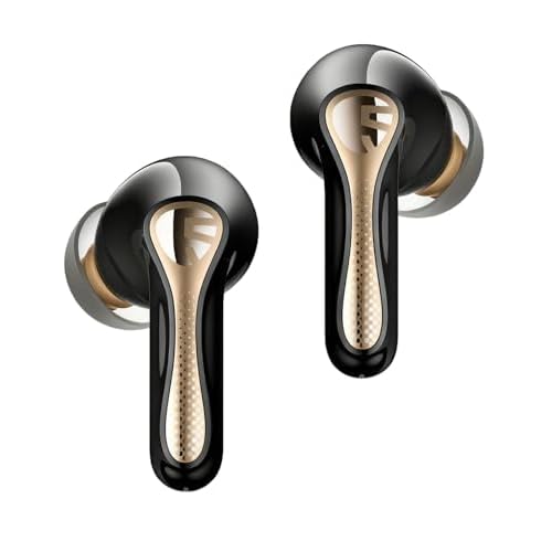 SoundPEATS Air5 Pro+ Wireless Earbuds, Hi-Res LDAC & aptX Lossless, 10mm Driver + xMEMS Speaker, Adaptive ANC -55dB, 30H Playtime, Bluetooth 5.4, IPX5, Game Mode, Comfort Fit Black