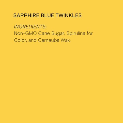 Supernatural Twinkles Blue Sugar Sprinkles, Dye-Free, Vegan, Natural Sapphire Sanding Sugar, Gourmet Dessert Decorating, 3oz, Made in USA