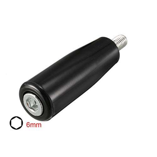 Image of uxcell Revolving Handwheel Machinery Black Handle M8 Male Threaded Stem for Milling Machine Lathe