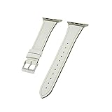 compatible with Apple Watch アップルウォッチ用 バンド ベルト エプソンレザーベルト クロカラント KUROCURRANT 44mm 45mm 46mm 49mm用 Series11/10/9/8/7/6/5/4/3/2/1/SE/SE2/Ultra/Ultra2/Ultra3に対応 ホワイト/シルバーパーツ