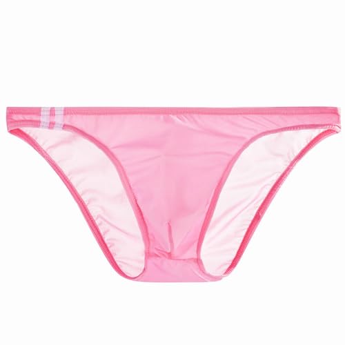 Men's Ice Silk Transparent Underwear Low Waist Narrow Edge Mens Thong Swimsuit