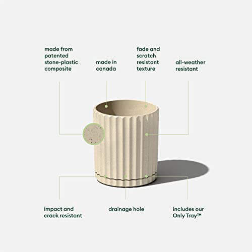 Image of Veradek Demi Series Demi 6 inch Planter w /Tray - Sand, 2 Pack