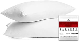 EQUATOR HOME Premium Egyptian 100% Cotton Satin Pillowcases 2 Pack with Envelope Closure - Ultra Soft & Highly Durable Standard Size Pillow Covers Pair - 50x75 cm (White)