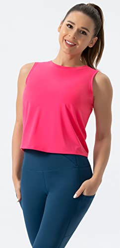Image of THE GYM PEOPLE Women's Workout Tops in Ice Silk Quick Dry Sleeveless