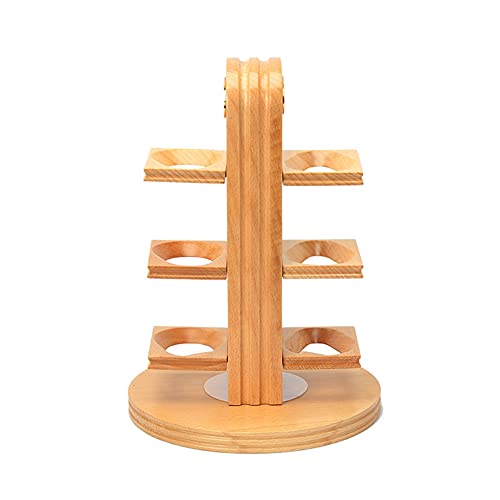 Expositor de pipas de madera con base giratoria para salón
