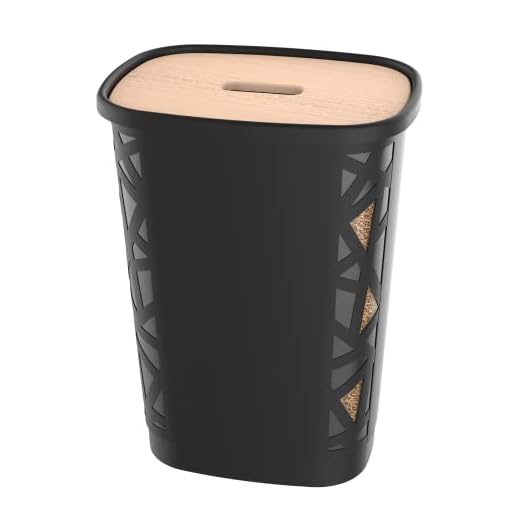 EDA – Baúl para pellets Jura Montania XL con ruedas 70 L – para 45 kg de Pellets – Negro, 010482 NO, 49,6 x 37,9 x 66,4 cm