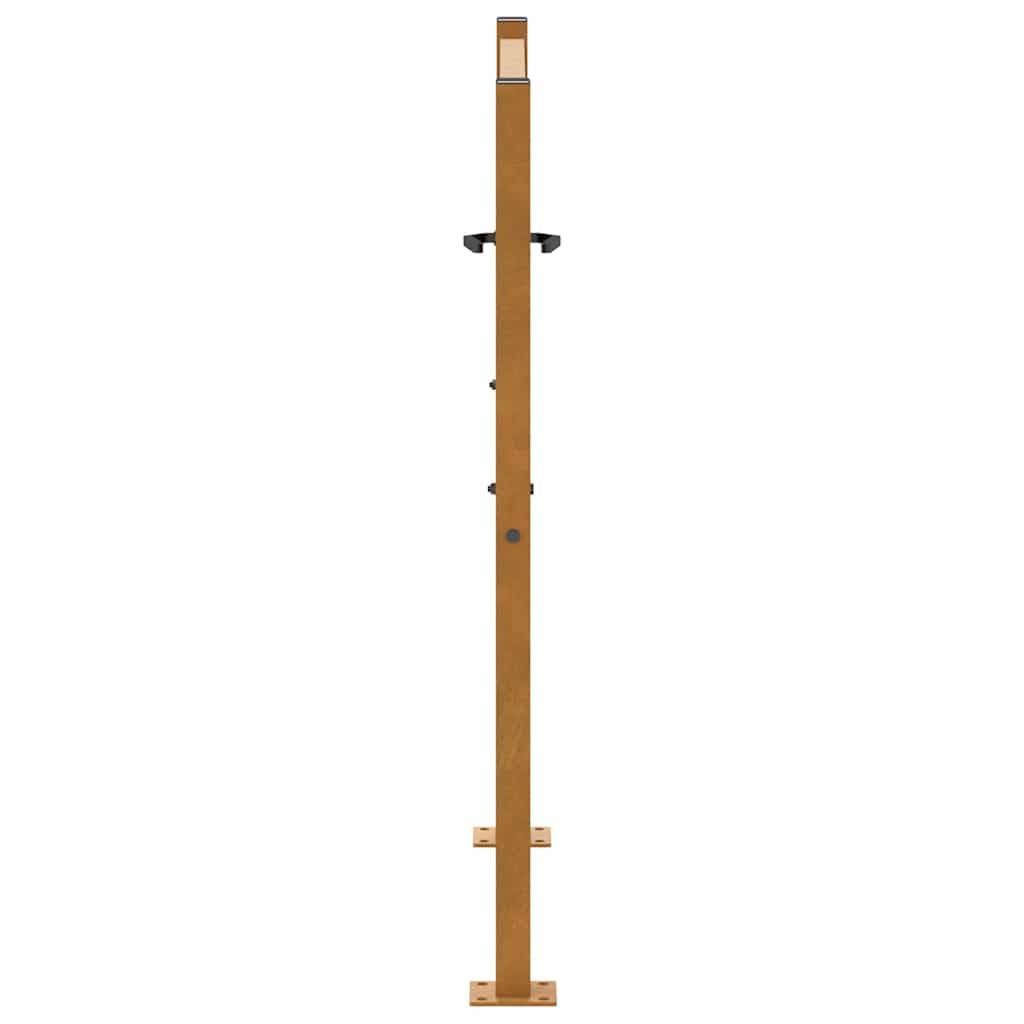 vidaXL Porte de Jardin Acier résistant aux intempéries Design Feuilles, Porte de clôture, Porte extérieure, Porte en métal, Porte de sécurité