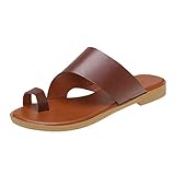 ✿ Damen Sommer Bohemia PU Leder Flach Zehentrenner Sandalen Metall-Elemente Damen Sandalen Damen Römersandalen Sandalen Damen Sandalen Flach Damen Riemchensandaletten Strass Sandaletten Stilettos High Heels Party Schuhe Glitzer Latop Mid Heel Sandalen Damen Bootie-Sandalen Damen Knöchelriemchen Sandalen Damen Hausschuhe