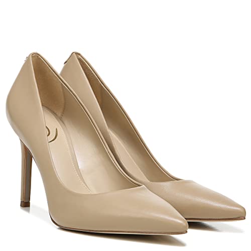 Sam Edelman Hazel Beige Stiletto Heel Pointed Toe Slip On Fashion Leather Pumps (Beige, 9.5) #TOP7