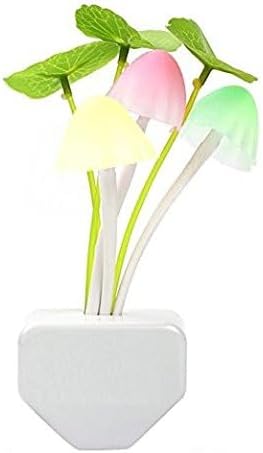 Mushroom Lamp Magic 3D LED Night Lamp with Plug Smart Sensor auto On/Off Flowers Bulbs Nature Illumination Decoration Mushroom Shape Light Home Decor Lights Automatic Sensor Light Multi-Color Changing Night Light with Automatic Glows in Dark with Sensor Work in Dark Place Due to Night Sensor Romantic Night Lamp Night Led Bulb Zero Watt with Holder Plug For Huawei MediaPad T2 10.0 Pro Bedroom, Kids Room, Table Lamp, Office and Living Room - (2A, White)
