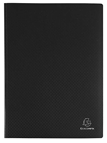 Exacompta 8531E - Carpeta de 30 fundas de PVC, A4, color negro
