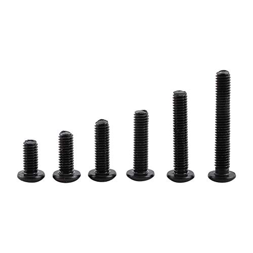 image for Jacksking 250pcs Screws Nuts, M3 Black Alloy Steel Hex Socket Screws B
