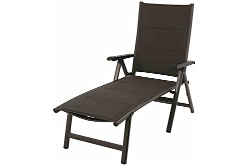 Preisvergleich Produktbild MWH Futosa Liege, Aluminiumgestell, Textilgewebe, grau / anthrazit