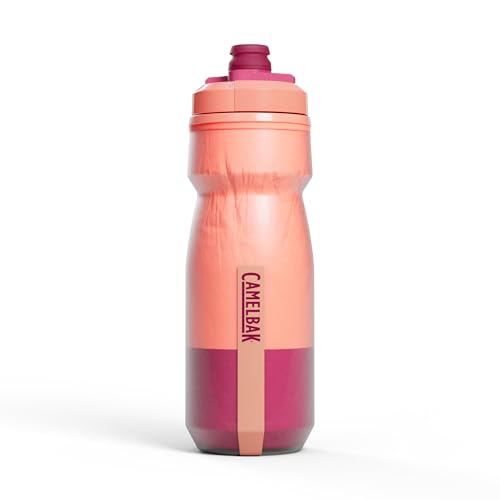 Image of CamelBak Podium Chill Insulated Bike Squeeze Water Bottle, Cold Retention for Cycling, 21oz, Mercury Blush