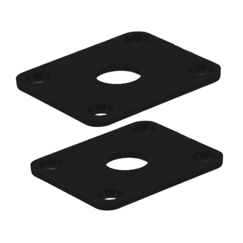 Mipcase 2個 調整可能なプラスチック製ジャックカバー 電気ギター用耐久防水外側ガスケット付き 多機種対応挿入口保護プレート