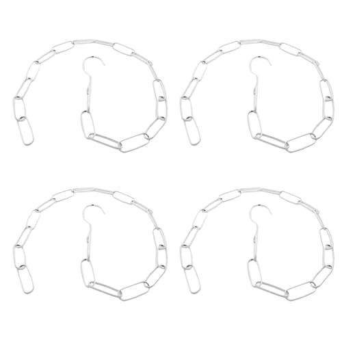 4 eslabones de cadena de metal, 110 cm de largo, resistentes y vintage, cadena de iluminación para colgar ropa, lámpara colgante, lámpara de araña (4,5 mm, blanco)