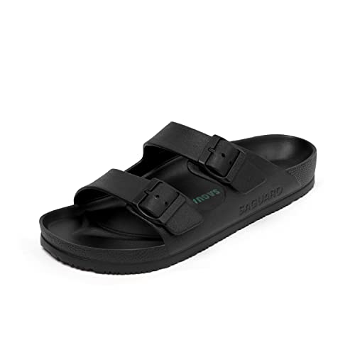 SAGUARO Men's Women's Comfort Double Buckle Sandals Lightweight A...