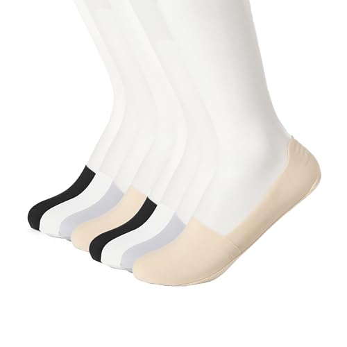 Women’s No Show Socks 6/8 Pairs,Low Cut Liner Thin Ice Silk Non Slip Hidden Invisible Socks Cool And Breathable