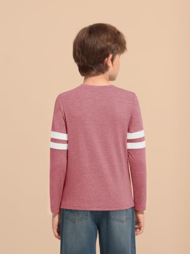Image of Haloumoning Boys Long Sleeve Shirts Kids Crewneck T Shirts Casual Striped Tops Tees 5-14 Years