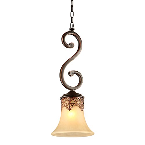 Lustre pastoral pour entrée sombre et couloir étroit en fer
