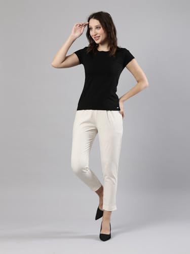 Image of Femmora Comfortable Fit Solid Straight Pant, Breathable Cotton Fabric with Side Zip Button Closure, for Women, Pack of 1