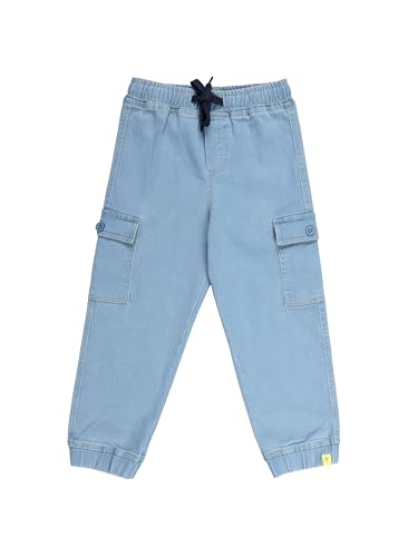 Image of KiddoPanti Boys Denim Cargo Jogger Pant