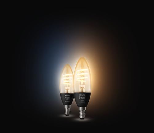 Pack de 2 ampoules connectées Philips Hue Ambiance Filament flamme E14 - vue 7