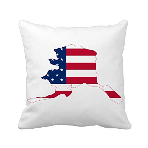 Housse de coussin drapeau USA Alaka carrée imprimée - 2